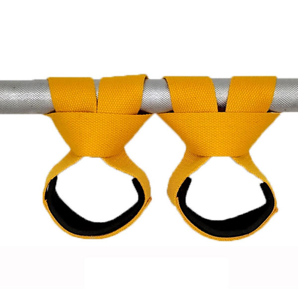Nytt 2st viktlyftande handledsbälte yellow color
