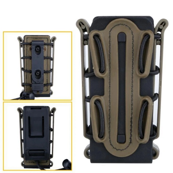 Tactical Molle Magazine Pouch AR 15 M4 AK 47 7,62 5,56 9mm Scorpion Fast Mag case Hållare Gun Jakt Airsoft Tillbehör 9mm BKTA