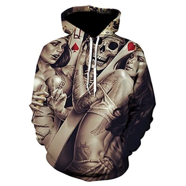 Nya Hooded Sweat Couples Lion 3D Digital Print Hooded Long Sleeve Style TOPE/4 L