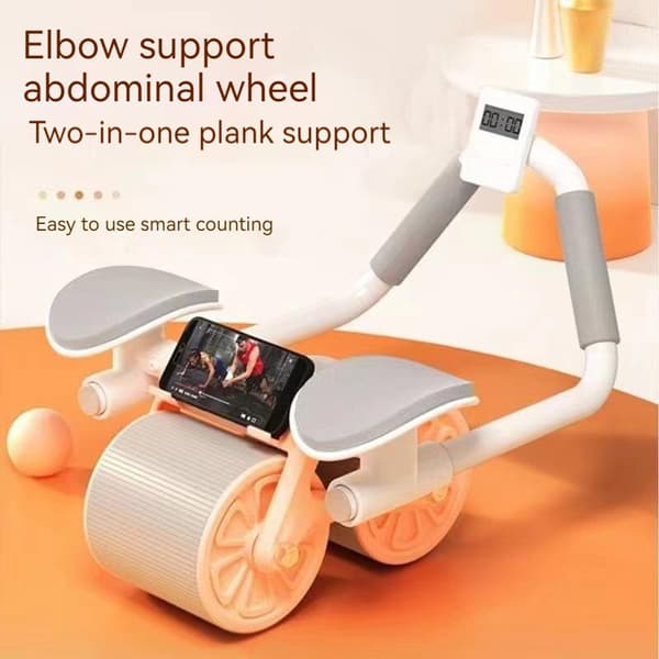 Automatisk Rebound Belly Wheel Abdominal Wheels Wit with timer