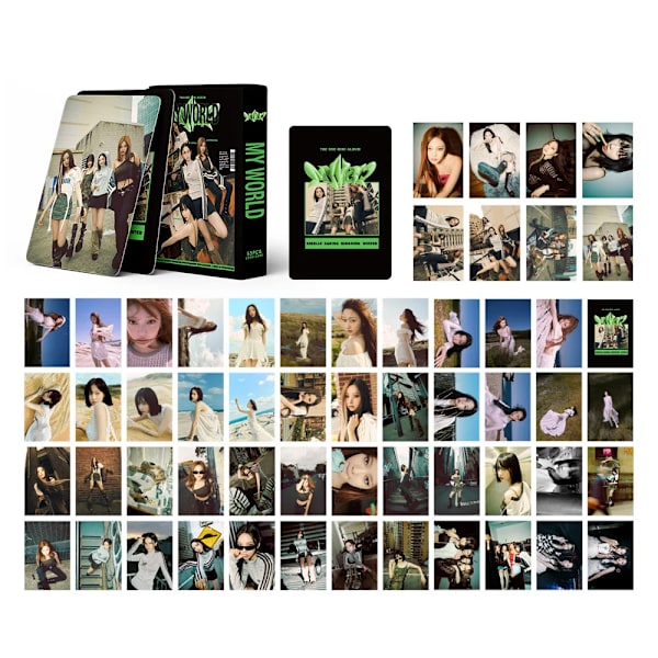 Kpop 10:e minialbum FML-fotokort FIFTY FIFTY my world lomo-kort två gånger hare hare fotokort 01