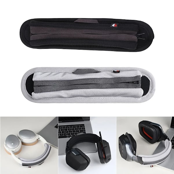 Universal helstängd hörlurar Cover Dragkedja Kudde Skyddande för HyperX hörlurar Huvudbonader med huvudstrålar Öronkuddar small gray