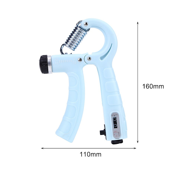 Räknedynamometer Handgrepp Fitness Handgrepp 5-60 kg Handträning Gripper Gymutrustning Handledsrehabiliteringsutvecklare Light Blue