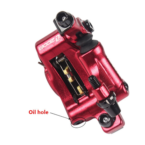 ZOOM HB100 MTB Hydrauliska bromsar Set Cykelok Skivbromsar För Mountainbike Knuffar Bromsok Kolv Cykling Med Rotor 160mm 1pair red and160mm