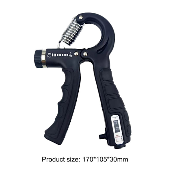 Räknedynamometer Handgrepp Fitness Handgrepp 5-60 kg Handträning Gripper Gymutrustning Handledsrehabiliteringsutvecklare 5-60Kg Black 4