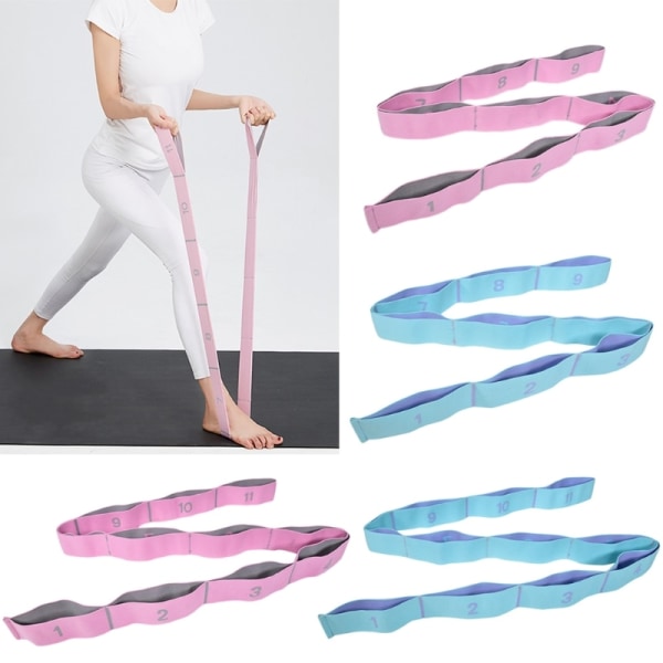 Yoga Pull Strap Bälte Elastiskt Latin Dance Stretching Band Loop Yoga Pilates Band 110-4cm