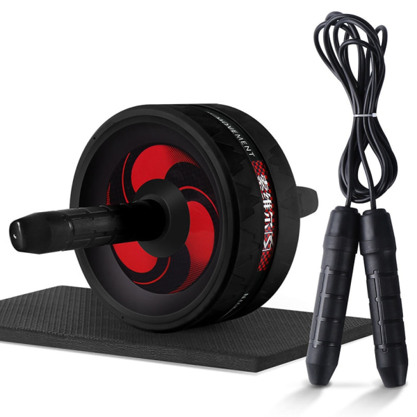 Roller&Jump Rope Noise Abdominal Wheel Ab Rolle Black 2