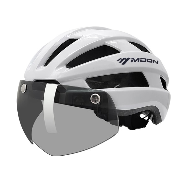 Moon Magnetic Goggles Ridhjälm med bakljus Avtagbar mountainbike för män  och kvinnor Integrerad hjälm för landsvägscykel White L 6539 | White | L |  Fyndiq