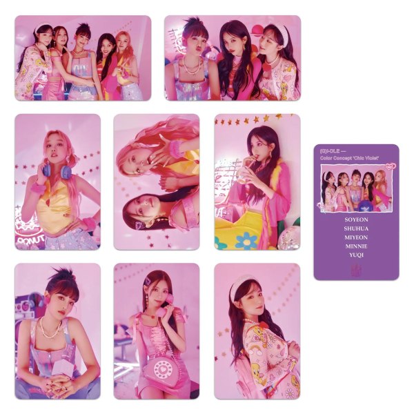 Kpop (G)I-DLE fotokort SOYEON universum foto lomo kort GOOD BOY GONE BAD fotokort E1-8PCS