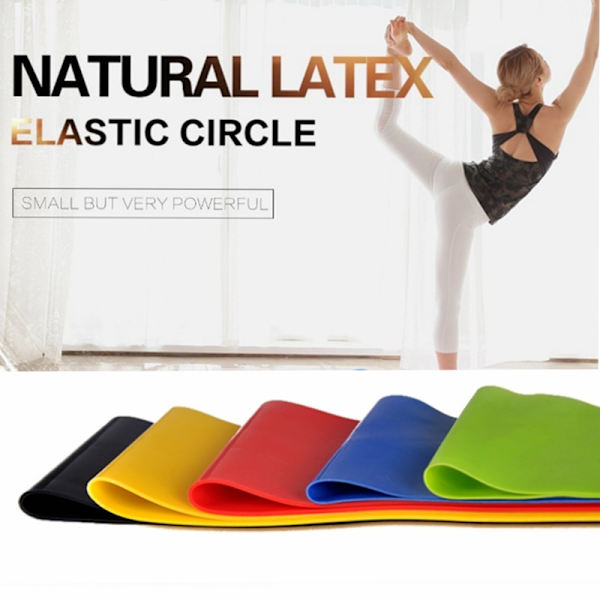5st Resistance Band Set Yoga Elastiska band Expander Knäböj Träningsbälte Pilates Crossfit Träning Fitness Gymutrustning 5 colors with bag