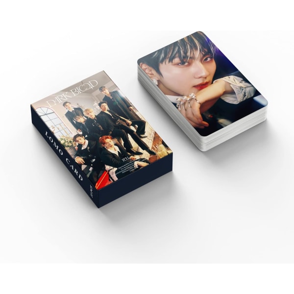 Kpop ENHYPEN Paket med 55 fotokort ENHYPEN Lomo Cards ENHYPEN Dark Blood New Album Lomo Cards ENHYPEN Poster Cards for Fans (FULL)