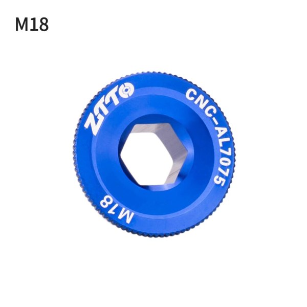 ZTTO CNC MTB Road Bike Vevsatsskruvar M18 M19 M20 Aluminiumlegering Cap Lock Vevarm Bult Cykeldelar Tillbehör M18 BLUE