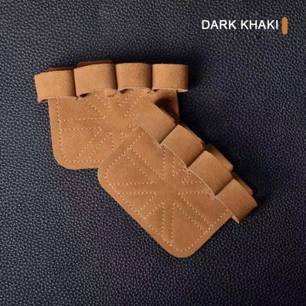 Gymutrustning Handskar Kohud Fingerless Fitness Vi Dark khaki L