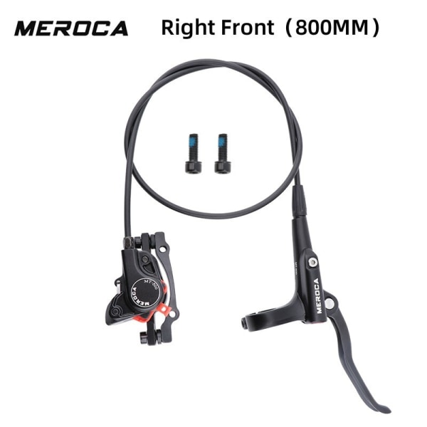 MEROCA MTB Hydrauliska bromsar Cykelset Set För Mountainbike Dubbeltryckande kolvok Med Rotor 160mm Cykling ME2 R-Front Black