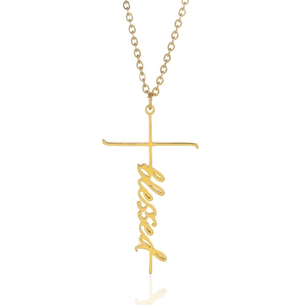 Religiösa smycken Jesus Cross halsband för kvinnor blessed