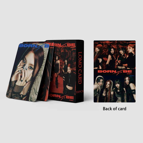 55st/ Set Kpop ITZY BORN TO BE fotokort CHESHIRE Blah Blah Blah lomo kort itzy album RINGO fotokort 07