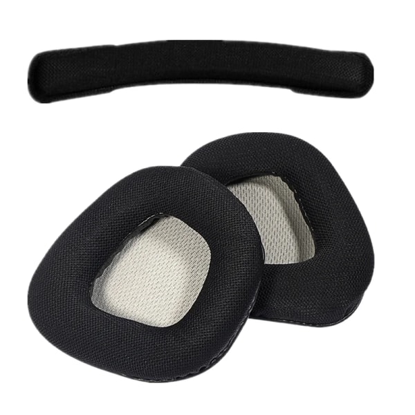 1 par öronkuddar för Corsair VOID PRO byte av hörlurar för spelheadset Cover Memory Foam Öronkuddar Pannband Hörselkåpa earpads black gray
