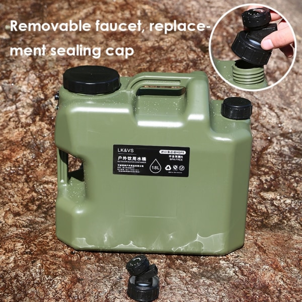 25L vattenflaska förvaringskran Camp vattenpåse Bärbar PE-hink Utomhuscamping Matklassad PC-plasthink Dricka 대형물통 18L Water Bucket