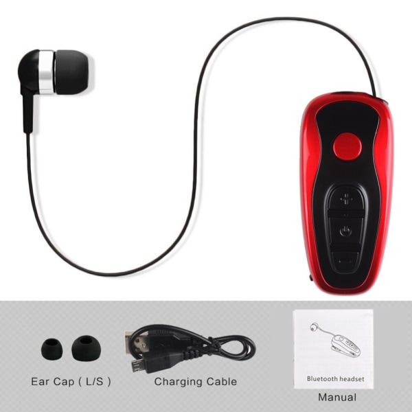 Q7 Wireless 4.1 Headset Vibrerande Alert Bärklämma Black Red