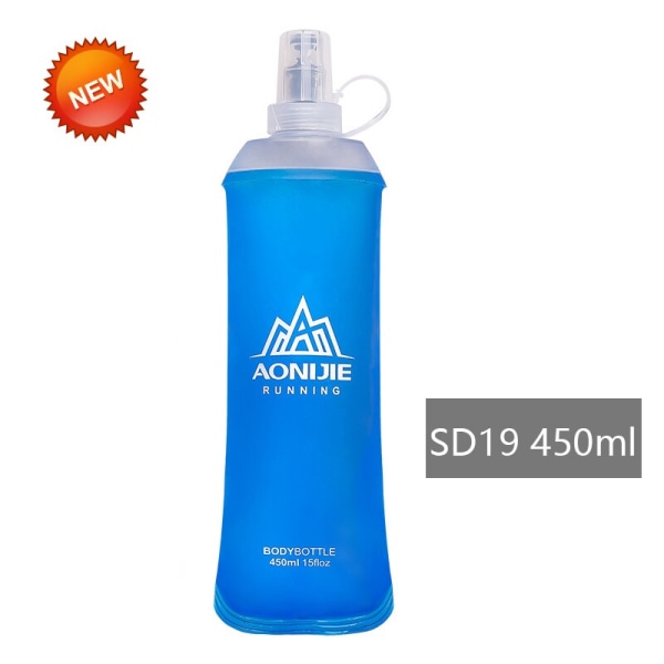 AONIJIE SD09 SD10 250 ml 500 ml mjuk kolv Fällbar hopfällbar vattenflaska TPU fri för löpning Hydration Pack Midjeväska Väst 450ml SoftFlask