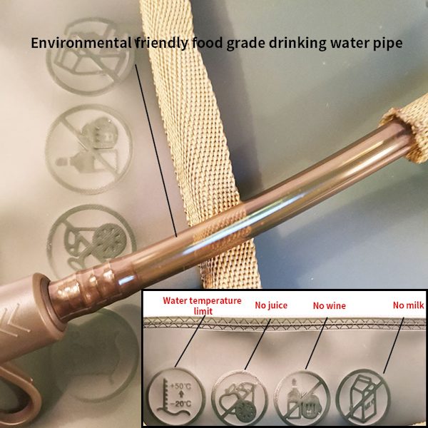 Vattenblåsa Vattenreservoar Hydration Pack Förvaringsväska BPA-fri - 2L 2,5L 3L Vikbar utomhuscampinglöparväst Ryggsäck 3L