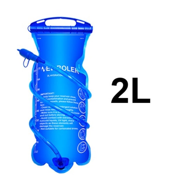 Vattenpåse 1L 1,5L 2L 3L Vattenblåsreservoar vätskebehållare Pack Förvaringspåse BPA-fri löpande vätskeväst Ryggsäck Model B 2L