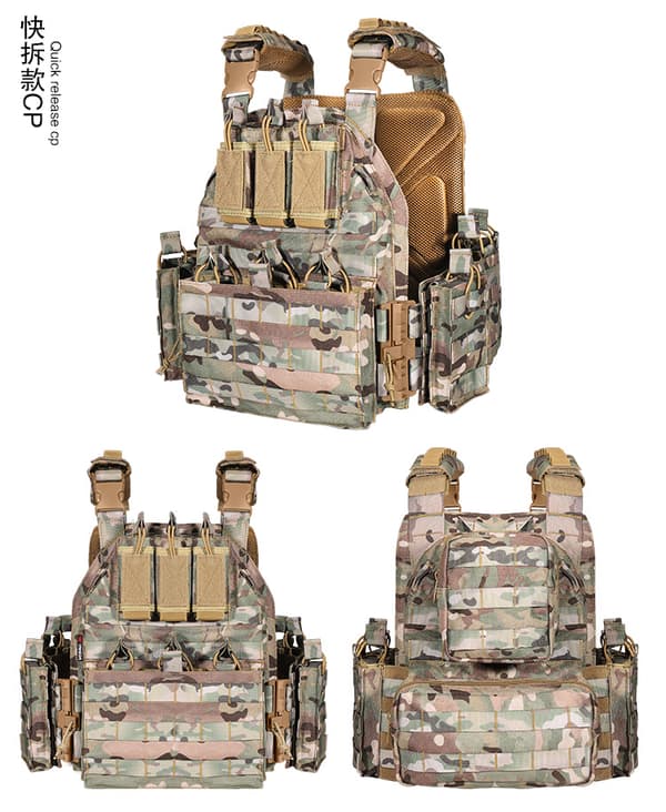 Yakoda gränsöverskridande utomhus snabb demontering taktisk väst utomhusutrustning 6094 taktisk väst CS träningsutrustning Mud Average code (size adjustable)