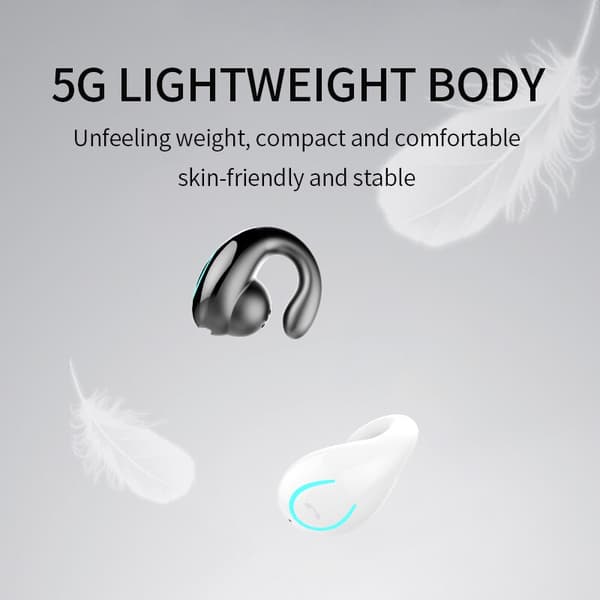 Mini Wireless Bluetooth 5.0 Ear Pieces Single Ear Box black