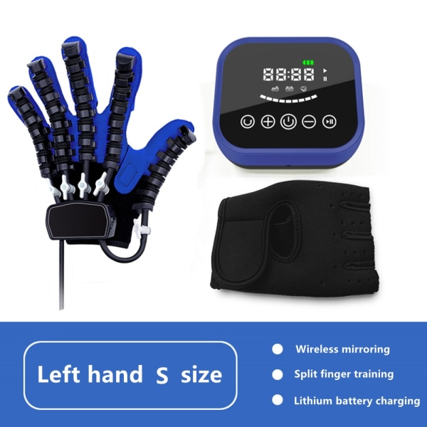 Handrehabilitering Robothandske Stroke Handreabilatator och återhämtningsutrustning Fysioterapi för hempiplegi Fingerträning Left hand S