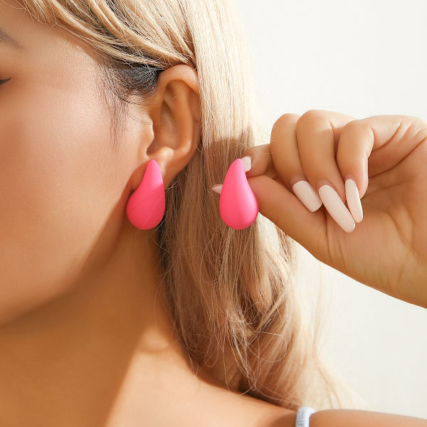 Smycken Enkel Drop Hängande Party Punk Halsband Gap Överdriven Stor Teardrop Nisch Halsband 02 Stud Earrings Red 2951 Specifications