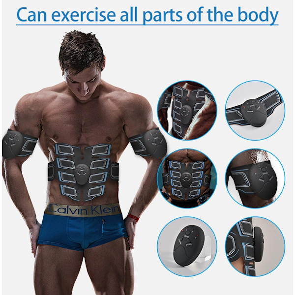 Magmuskelstimulatortränare EMS ABS Fitness Träningsutrustning Muskler Elektrostimulator Toner Träning Hemmagym 04 exerciser