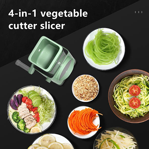 Multifunktion grönsaksskärare Kökstillbehör Roterande ostriv för grönsaksskärare 3 i 1 rund hackare potatisskärare 3 in 1  Slicer