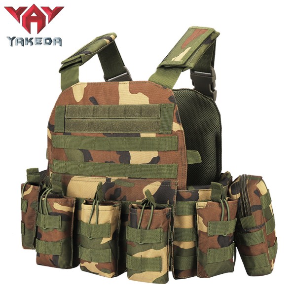 Yakeda Tactical Vest Outdoor Military Fans Real Cs Träningsutrustning Molle Tactical Väst Jungle Camouflage All yards