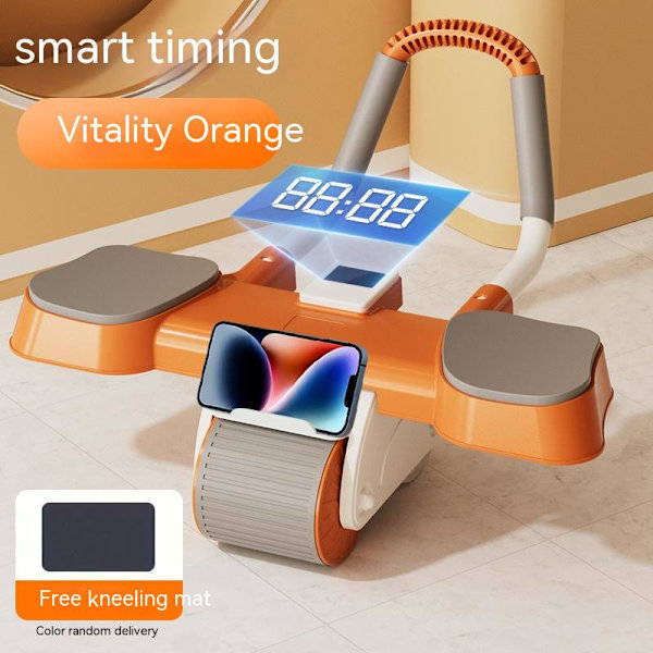 Rebound Ab Slide Rollers Med armbågsstöd Unisex maghjul Tystnad Träning Smart Abs Fitness Plank Trainer 008OrangeTimer