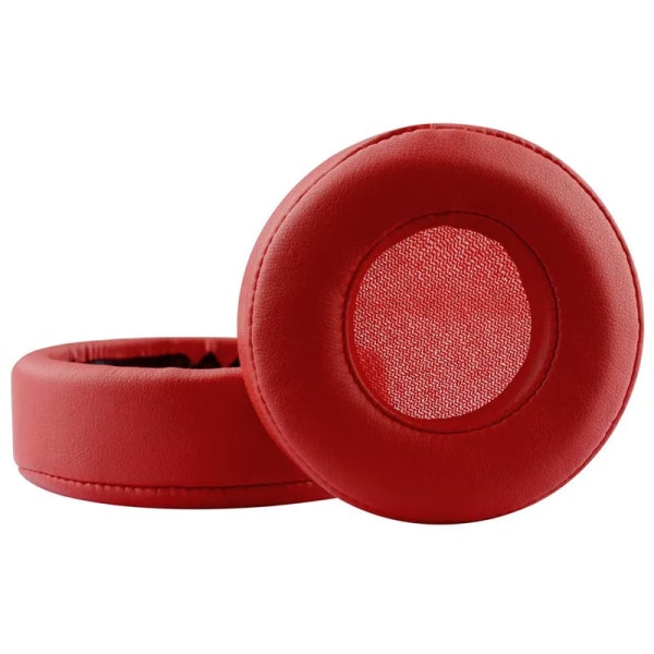 Öronkuddar i läder Sponge Earpads Kompatibel för Beats Mixr Headset Gamer Reservdel Mjuka Memory Foam överdrag Ersättningskuddar Red