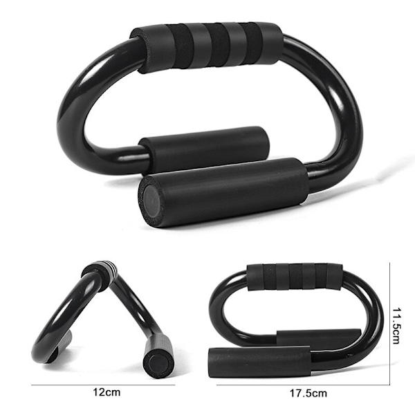 1 par I-formad push-up-stång Fitness Handsvamp-greppstänger Muskelträning push-up-stång Brösthem Gym Body Building YD08-Red