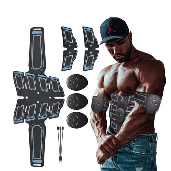Abdominal Muscle Toning Trainer Practice Eight-pack ABS Strengthen  EMS Simulates Biological Micro-current Stimulation Chocolate
