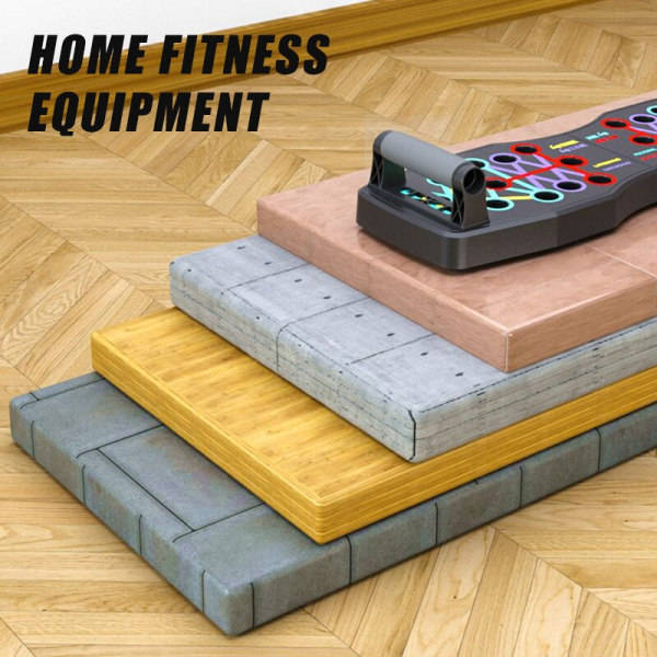 Multifunktionell push-up-bräda Vikbar push-up-ställning Portabel bröstmuskler Träning Träningsbräda Fitness för hemmagym Board-Jump rope