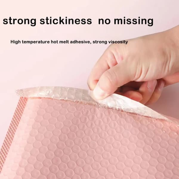 50Pcs Pink Poly Bubble Mailers Padded Envelopes Bulk Bubble Lined Wrap Polymailer Bags for Shipping Packaging Maile Self Seal black-50pcs 13*15cm