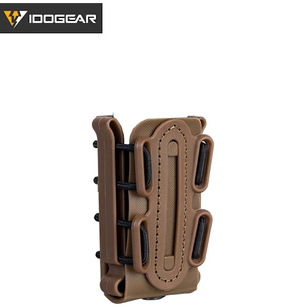IDOGEAR Tidningspåsar Fastmag Bältesklämma plast Molle påse väska 9 mm softshell G-kod Pistol Mag Carrier hög dark earth(short)
