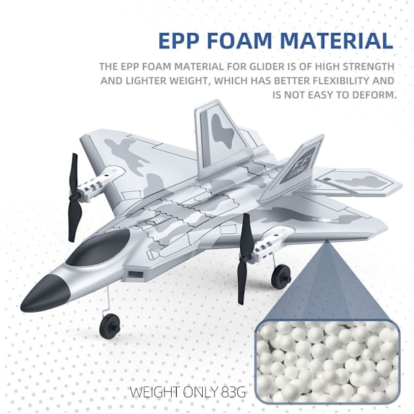 BM16 F22 RC Foam Plane 4 Channels 6G Auto Stabilization with 720P Kamera Fjärrkontroll Flygplan Flygplansleksaker för barn BM16 F22