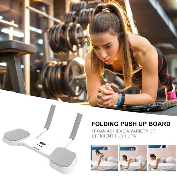 Plank magmuskeltränare | Planka magmuskler Fitness utrustning | Flat Support Trainer Multifunktionella Push-up Fitnes White