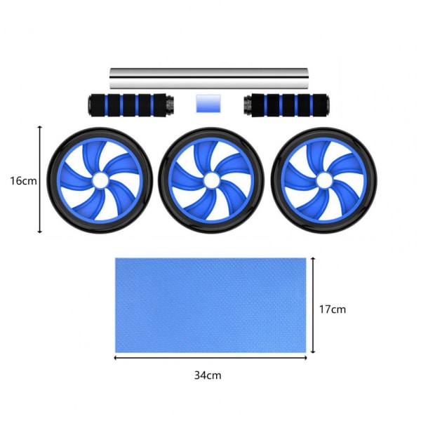 6,3-tums pressrullhjul Trehjulshållfasthet T Blue