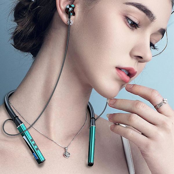 Hängande hals hörlurar Hög ljudkvalitet Trådlösa Bluetooth hörlurar Allmänt No Delay Headset för elektroniskt sportspel green