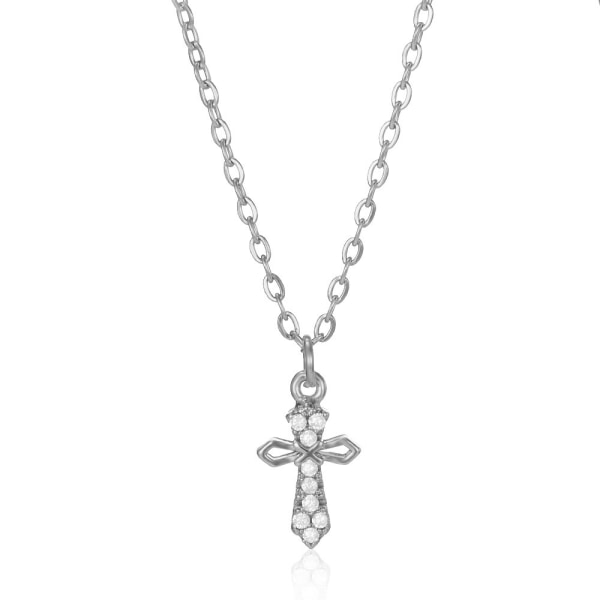 Kristaller litet Jesus kors halsband hänge Kristus N05344P
