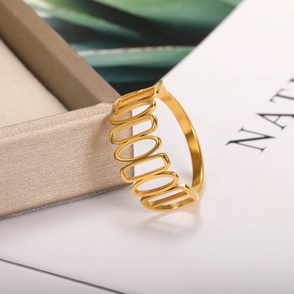 Rostfritt stål Guld Färg Ringar För Kvinnor Män Minimalism Smycken Söta Enkla Hjärt Ringar Bröllopspresenter Gratis Frakt JZ3616g