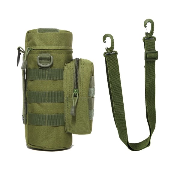 Taktisk Molle Vattenflaska Väska Hållare Utomhus Green-with Strap