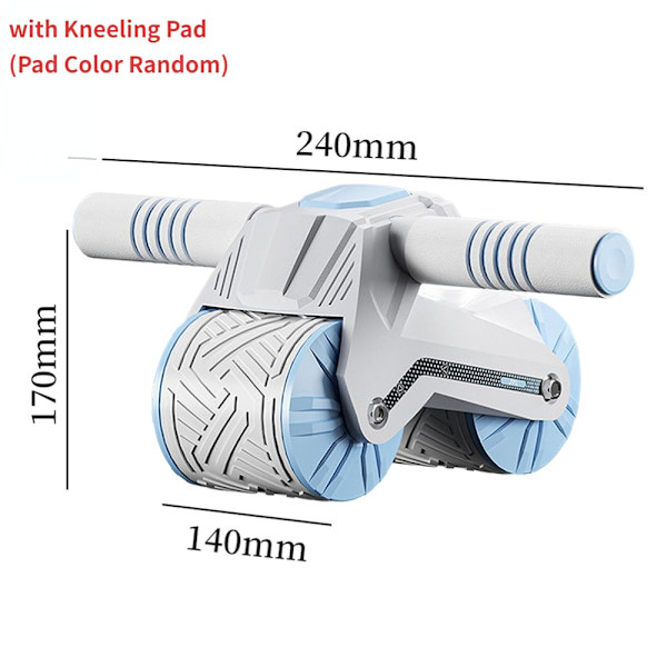 ABS Wheel Roller Automatisk Rebound Buke Stum Buke Roller Training Tränare Armmuskler Kroppsbyggande Fitness Style D Blue Gray