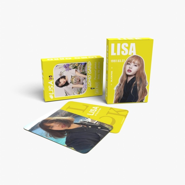 55 st Blackpink Lomo-kort Blackpink Album Kpop-vykort för Blink-samlingar (Jisoo) Lisa