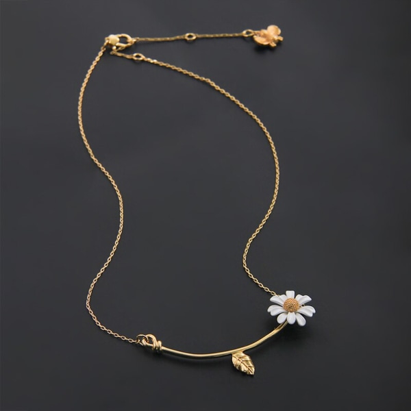 Koreanska modeblommor Daisy Öppna Ringar för kvinnor Chic Temperament Förlovningsring Tjej Söt Elegant Fest Smycken Present necklace